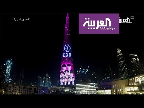 شاهد exo تعود إلى دبي بعرض ضوئي