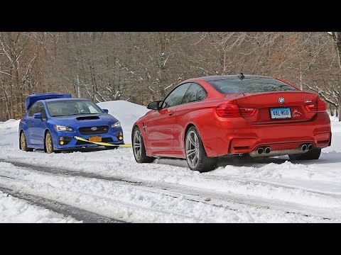 شاهد تحدي شد الحبل بين بي إم دبليو m4 وسوبارو wrx