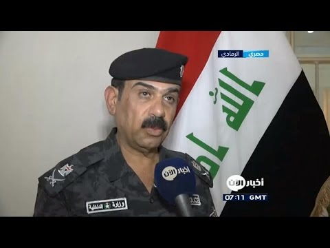 شاهد هروب جماعي لقياديين في داعش من الرمادي باتجاه الحدود السورية