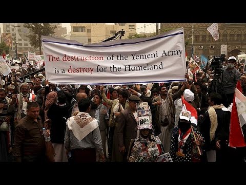 saleh supporters protest against saudiled air strikes