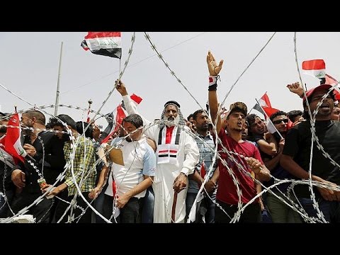 supporters of cleric al sadr protest in iraqi capital baghdad