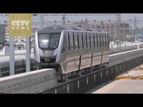 first chinadeveloped maglev monorail train completes test run