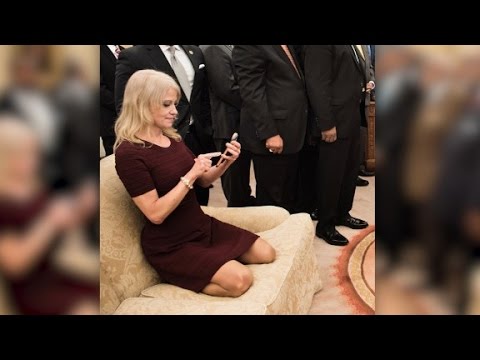 kellyanne conway couch photo sparks memes