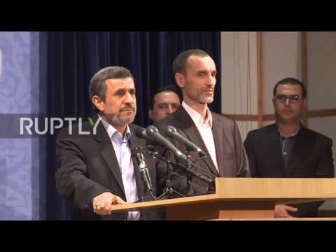 exiranian president ahmadinejad registers