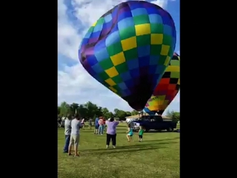 1 injured in hot air balloon accident