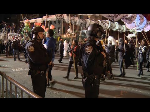 new york halloween parade carries