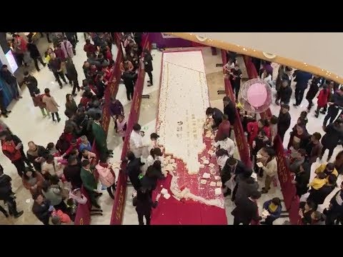 giant cake goes on display