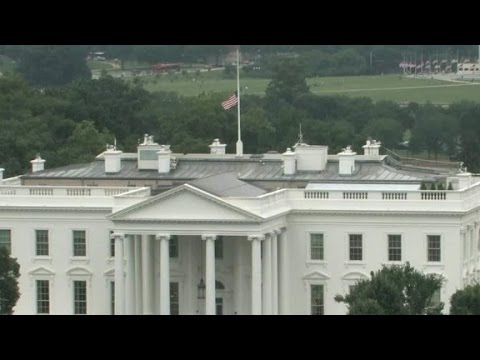 white house us capitol flags lowered to halfmast