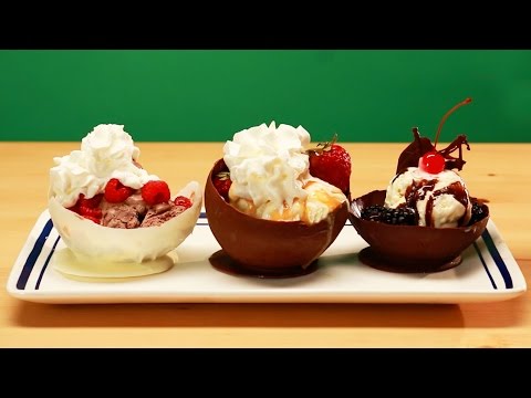 easy to make chocolate balloon bowls