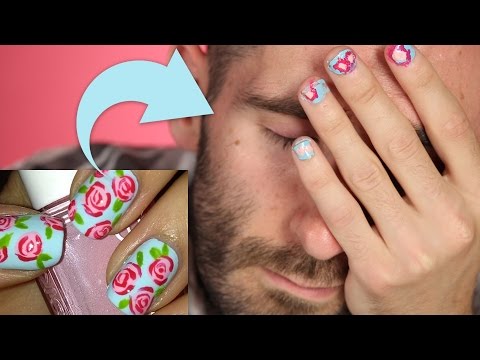 dudes try pinterest nail art