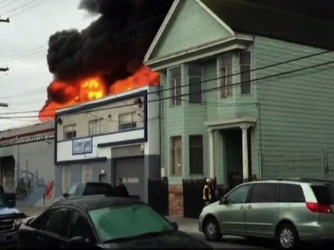 fire rages tire shop