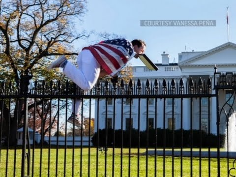 on lockdown after man jumps fence