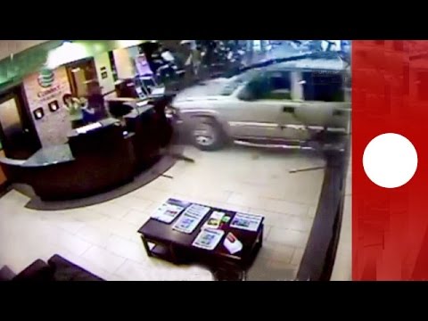 angry customer slams pickup truck