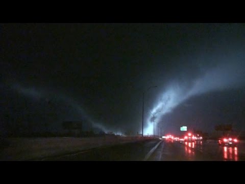 massive tornado roars