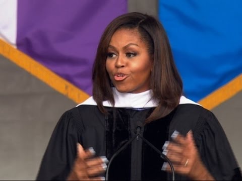 michelle obama gives final commencement speech