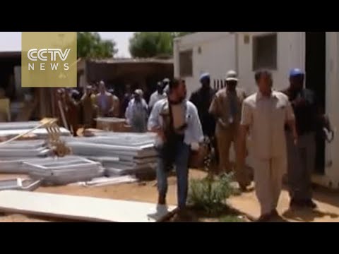 un peacekeeping mission head visits attack site