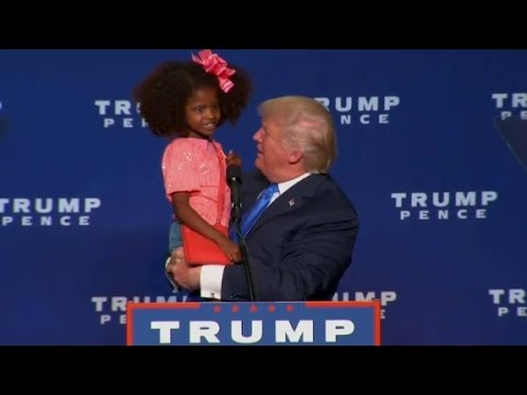 donald trump brings young fans onstage