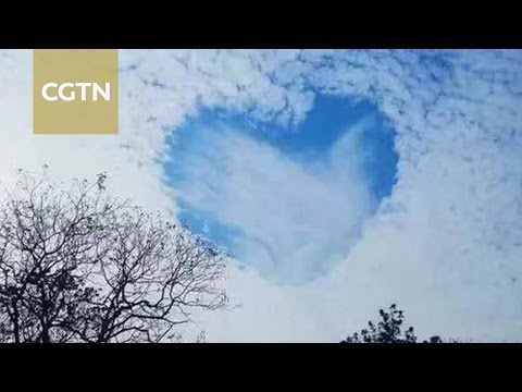 heartshaped cloud hovers