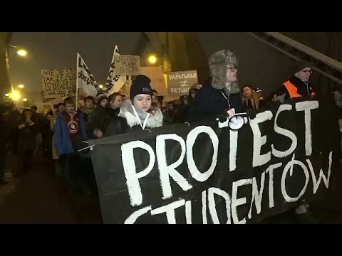 students in poland hold