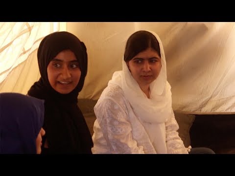 malala yousafzai visits displaced children