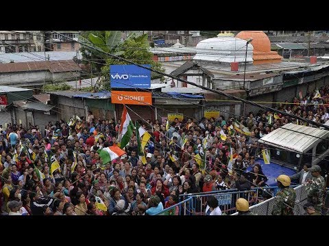 thousands protest in darjeeling rally