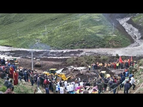 in nw china landslide