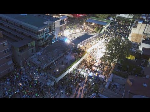 drone footage shows massive damage caused by earthquake in mexico