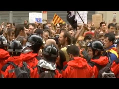 catalonians protest against