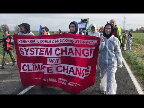 protesters march against coal ahead