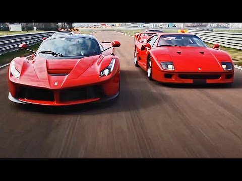 ferrari f40 f50 enzo and laferrari together at fiorano