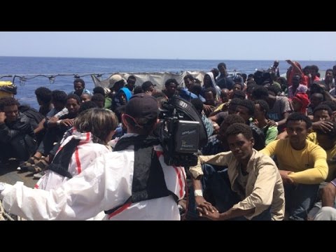 witnesses dramatic migrant rescue in mediterranean