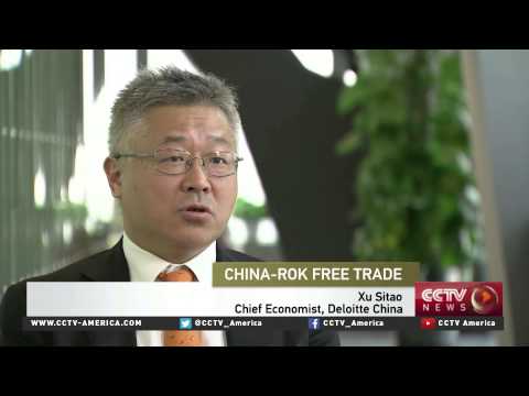 china and south korea to sign freetrade agreement