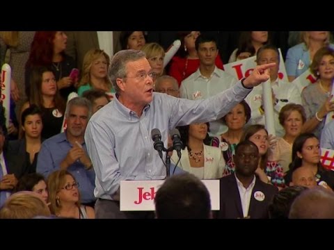 jeb bush goes off script with immigration protestors