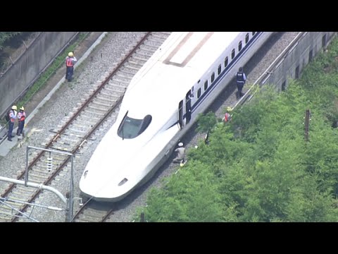 japanese bullet train bursts into flames