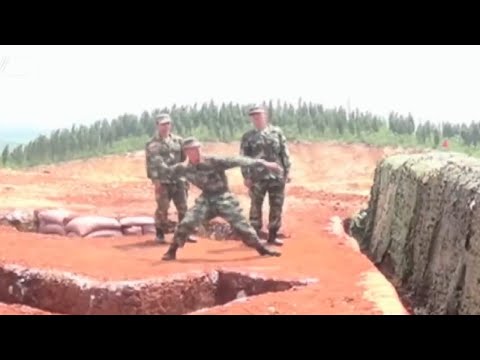 moment grenade slips from a soldier’s hand