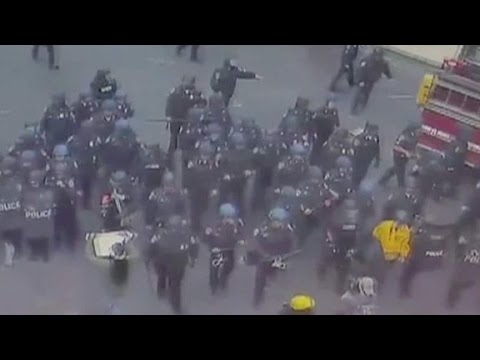 newly released footage shows riots erupting in baltimore