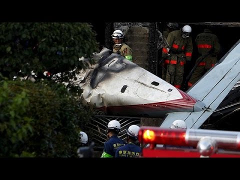 small plane crash in tokyo