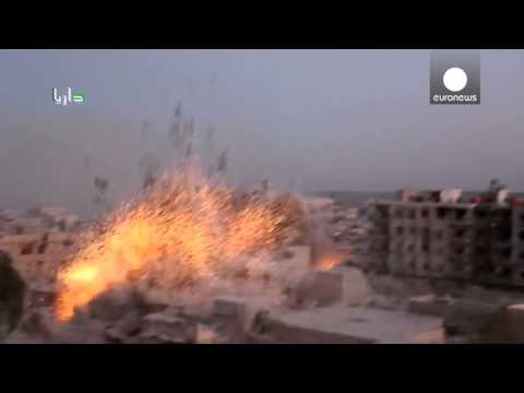 barrel bombs cause huge explosion