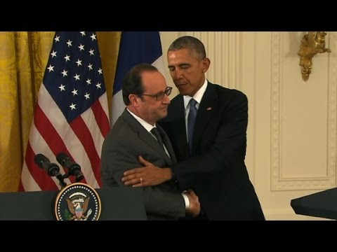 president barack obama welcomed french president françois hollande