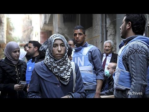 palestinian refugees outside syrian capital