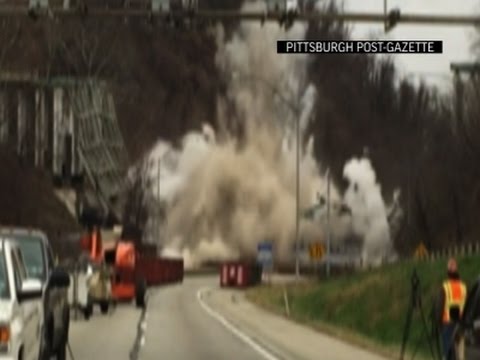 pittsburgh bridge crumbles during implosion